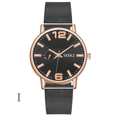 

Gobestart Mens Fashion Unobtrusive Business Simple Single-eye Personality Net Belt Watch