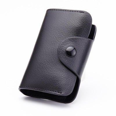 

Men Wallets Genuine Leather Small BankIDCredit Card Holder Wallet Women Organzier Buckle Mini Card Wallet Coin Purse
