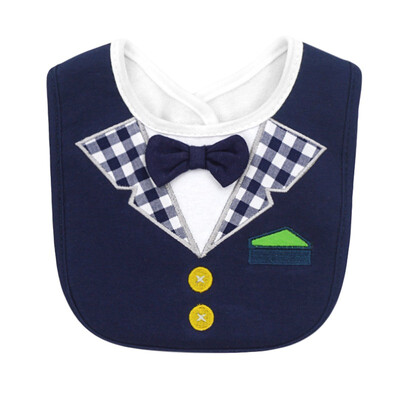 

Baby Boy Girl Bibs Toddler Infant Tuxedo Costume Bibs Saliva Towel Feeding Waterproof Burp Cloths