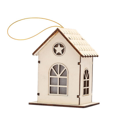 

New Hot Cabinel Bar Christmas Tree Decoration Hanging Wood Color Home Decor Crafts Hanging Decorations
