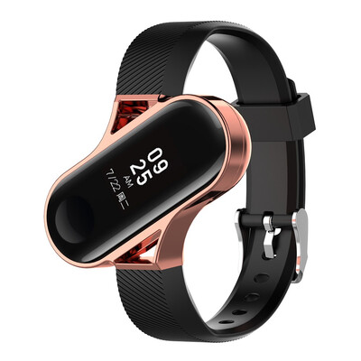

ECSEM Band Replacement for Mi Band3 Metal Protective Shell for Xiaomi Mi Band 3 bands Smart Bracelet Accessories