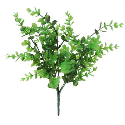 

Plastic 7 Branches Artificial Fake Eucalyptus Plant Flowers Cafe Room Decor