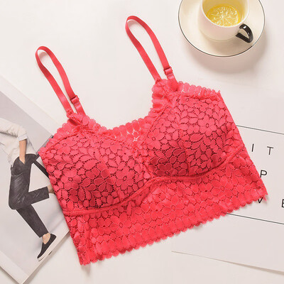 

Sexy Wireless Padded Seamless Bra Padded Bras Women Floral Lace Bralette Lingerie Underwear