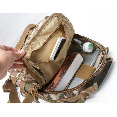 

Tactic Water-resistant Sling Bag Crossbody Backpack Large Capacity Molle Chest Shoulder Pack for Daily Travel Outdoor Hiking