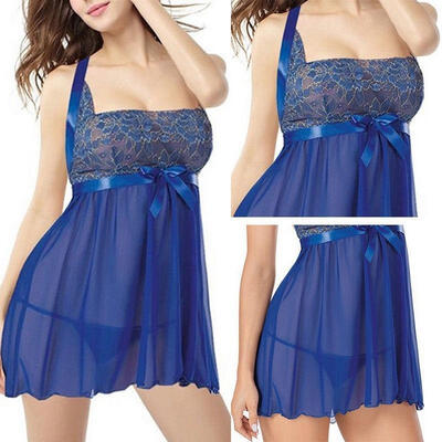 

Hot PlusSize Underwear Lace Sleepwear Lingerie Set Womens Bridal Babydoll DressR