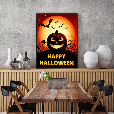 

Pumpkin 5d Diamond Painting Square Diamond Embroidery Full Set Halloween Diamond Mosaic Picture Rhinestones Craft Kit