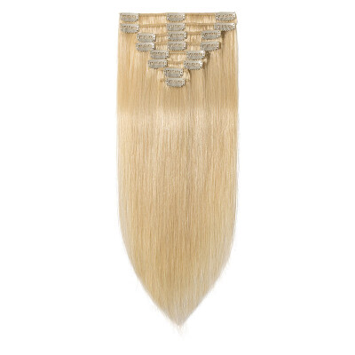 

100 Remy Human Clip in Full Head Straight 100 Human Hair Extensions 8 pcs18 clips