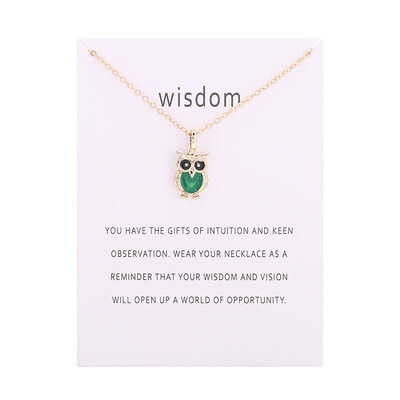 

Fashion Jewelry Hot Color Glaze Wisdom Owl Pendant Choker Necklace For Women Girl