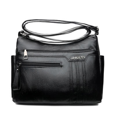 

Solid Color Simple Shoulder Handbags Women Leather Crossbody Satchel Bags