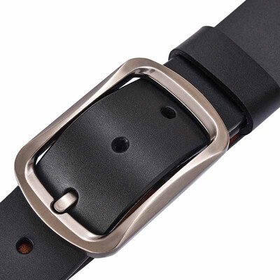 

Belt mens leather toothless automatic buckle wearing leather belt young mens casual non-porous belt