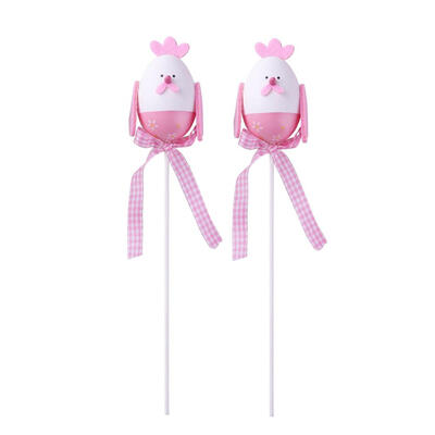 

2pcs Plastic Easter Eggs Painting Handmade DIY Easter Decoration Kids Gift