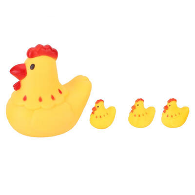 

Greensen 4pcs Chick Shape Sounding Rubber Teeth Cleaning Protection Biting Chewing Toy for Pet Dog