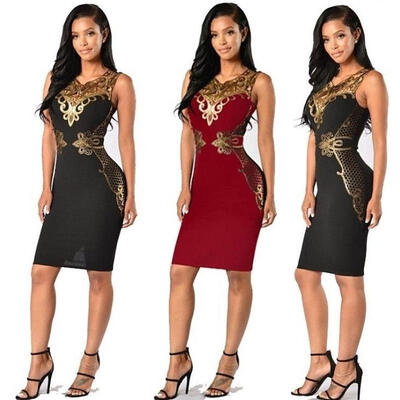 

New Women Bandage Bodycon Slim Sleeveless Evening Party Cocktail Pencil Mini Dress