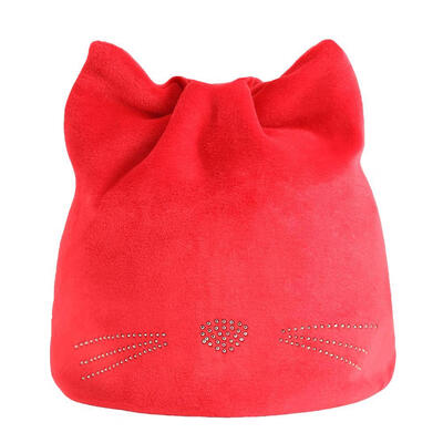 

Fashion Kids Boys Girls Solid Color Winter Warm Hat Velvet Cat Beanie Cap