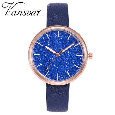 

Vansvar Dropshipping Women Watch Leather Wristwatches Women Dress Ladies Quartz Clock Relogio Feminino 533