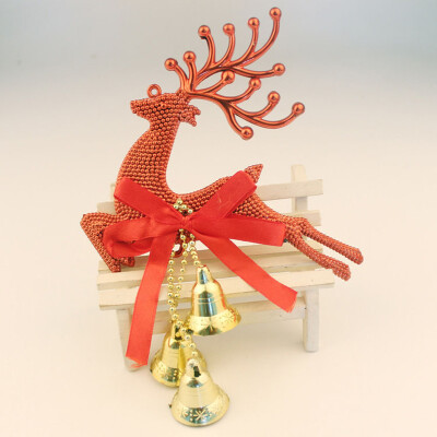 

1Pcs Christmas Tree Ornaments Reindeer Bell Deer Xmas Baubles Party Decor Gift