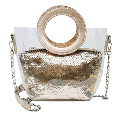

Tailored Fashion Women Sequins Leather Crossbody Bag Waterproof Beach Bag Messenger Bag