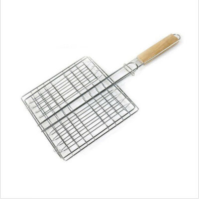 

Plus Coarse Grill Net Folder Oven Fish Clip BBQ Grilling Barbecue Mat Barbecue Grill Tool