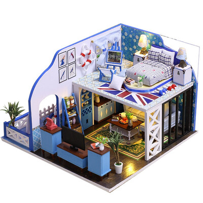 

Gotoamei 3D Wooden DIY Miniature House Furniture LED House Puzzle Decorate Creative Gifts