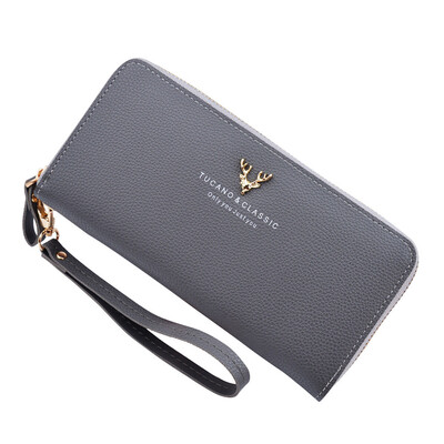 

Tailored Long paragraph women zipper hand bag large capacity litchi pattern wallet GY