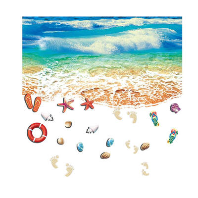

Blue Beach 3D DIY Thicken Waterproof PVC Self Adhesive Window Wall Stickers