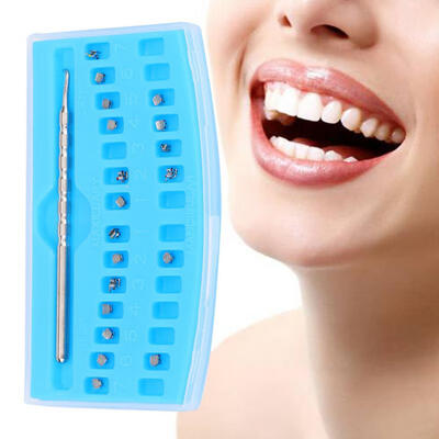 

Greensen Dental Orthodontic Brackets Brace Roth 022 Slot 3 with Hooks Metal Bracket