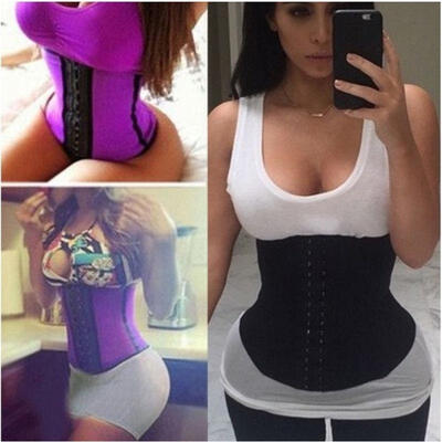 

Xmas Sport Latex Rubber Waist Trainer Cincher Underbust Corset Body Shaper Shapewear