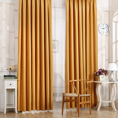 

Solid Color Polyester Fiber Darkening Curtains for Living Room Bedroom