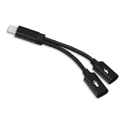 

Earphone Audio Charging Adapter Music Phone CallCharging Audio Cable Splitter
