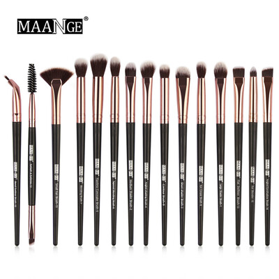 

〖Follure〗15Pcs Wooden Cosmetic Eyebrow Eyeshadow Foundation Brush Makeup Brushes