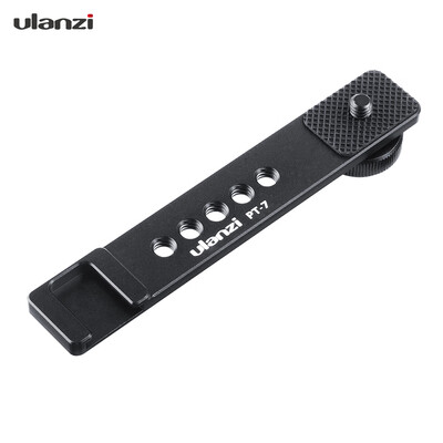 

Ulanzi PT-7 Universal Aluminum Alloy Cold Shoe Stand Bracket Vlogging Microphone Extension Plate with 14 Inch Screw Mounts for iP