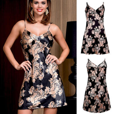 

US Women Boho Floral Mini Slip Dress Evening Party Beach Dresses Summer Sundress