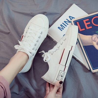 

Spring 2019 new black canvas shoes womens shoes Korean version of Joker ins black shoes students thick soled shoes tide