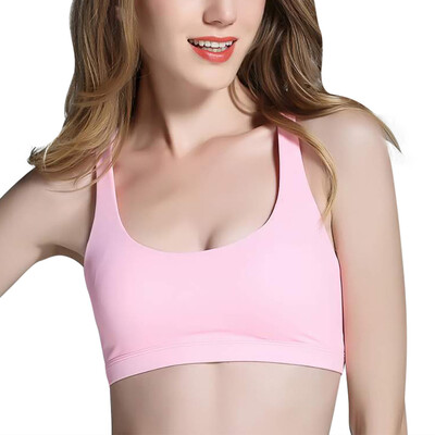

Toponeto Women Solid Seamless Stretch Sport Style Bra Fitness Tops Workout Yoga Vest