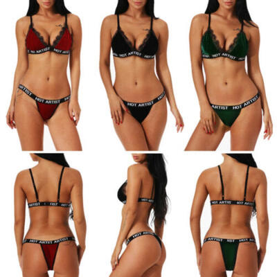 

Women Lace Sexy Lingerie Nightwear Underwear G-string Sleepwear Bra & Brief Sets