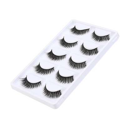 

〖Follure〗Big sale 5 Pair Fashion Natural Handmade Long False Black Eyelashes Makeup