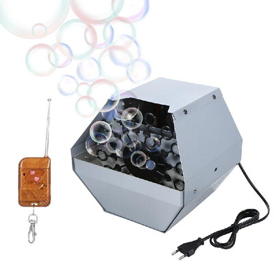 

AC 220V 50-60Hz Portable Bubble Machine Maker Automatic Bubble Blower Toys for Kids Plug-in with Remote Control for OutdoorIndoor