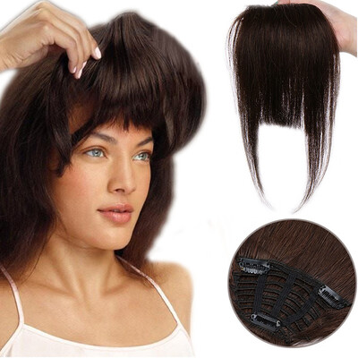 

Human Hair Extension Clip In Front Hair Bangs Fringe human Straight Hair Front Hair Extensions