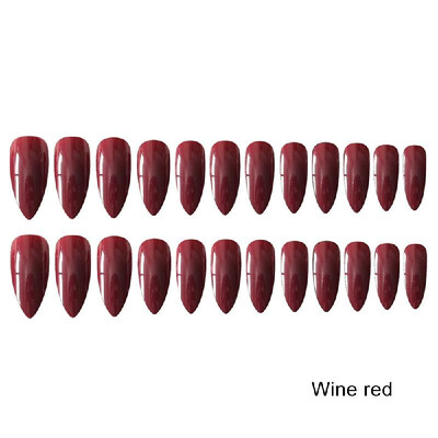 

24pcsset False Nails Extra Long Stiletto Tips Oval Sharp End Pure Color for Nails Extensions Nail Tips Artificial Nails Art Tips