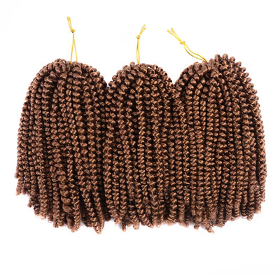 

3 pack Spring Twist Ombre Colors Crochet Braids Synthetic Hair Synthetic Fluffy Hair Extensions 8" Kanekalon Bomb Twist