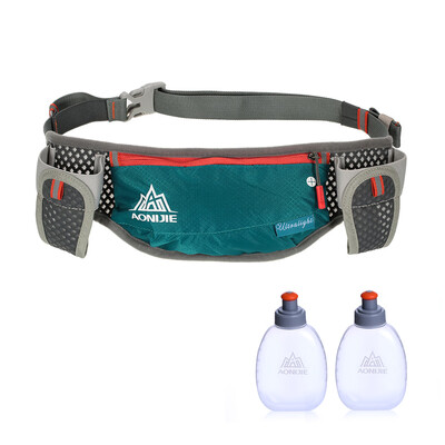 

AONIJIE Running Hydration Belt Bottle Holder Belt Reflective Running Water Belt Fanny Pack Waist Packs with Two 170ml Water Bottle