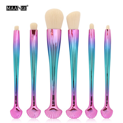 

〖Follure〗New 6pcs Shell Cosmetic Makeup Brush Blusher Eye Shadow Brushes Set Kit