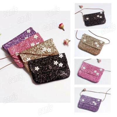 

US New Glitter Sparkling Sequins Crossbody Bag Purse Wallet Gift for baby Girl