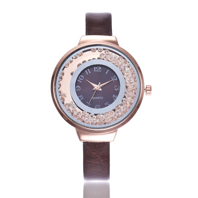 

New trend ladies fashion belt watch ball flow