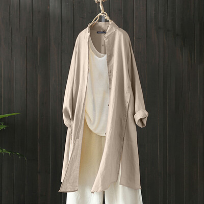 

Womens Long Sleeve Solid Color Open Front Drape Cardigan Coat Casual Coat Top