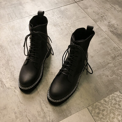 

European&American locomotives Martin boots British fashion new autumn personality stretch socks boots street shots