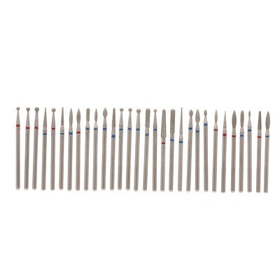 

30pcs Nail Drill Bits Cuticle Cleaner Tungsten Steel Rotary Polishing File Grinding Heads Manicure Pedicure Tools