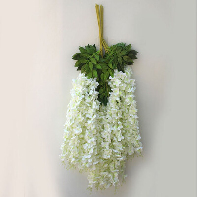 

FUNNYBUNNY Artificial Silk Wisteria Vine Hanging Flower Wedding Decor 6colors