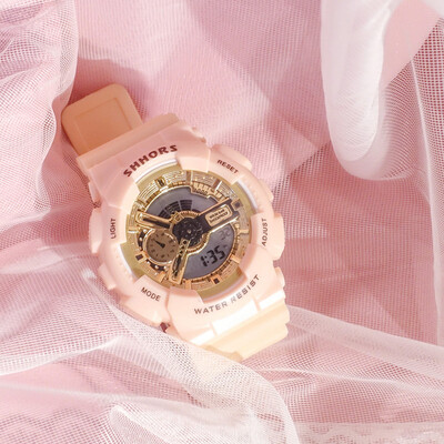 

Cherry blossoms pink ins wind electronic watch couple unicorn ulzzang cute middle school students&girls are simple