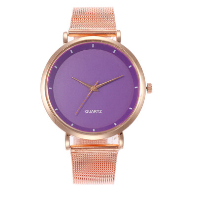 

Simple scale ladies watch colorful female alloy mesh